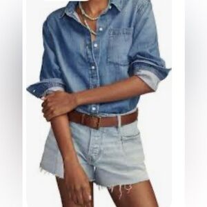 Luck Brand/ chambray/ long Sleeve/ button down/ Woman’s Shirt/ size XS